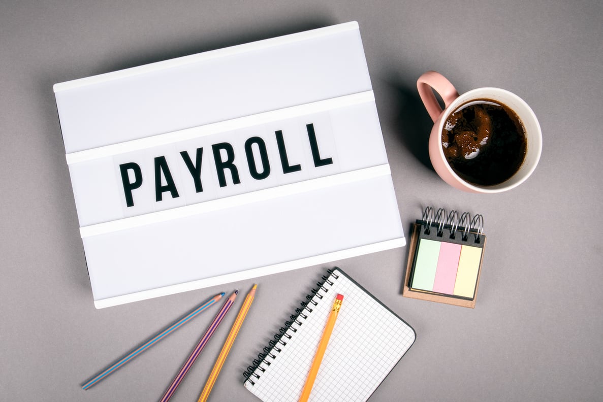 Payroll. Text in light box